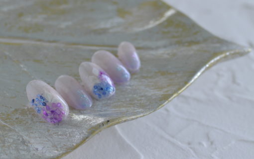 新百合ヶ丘パラジェル＆カルジェルネイルサロン「ネイルマーナ」あじさいネイル2024